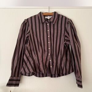 THE GREAT. Multicolor Striped Shirt
